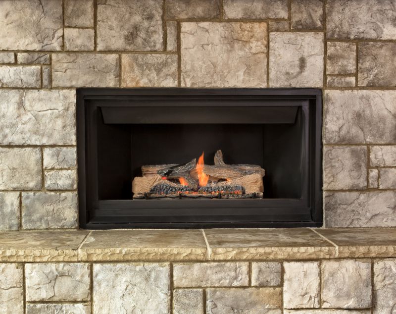 Stone Fireplace Setup